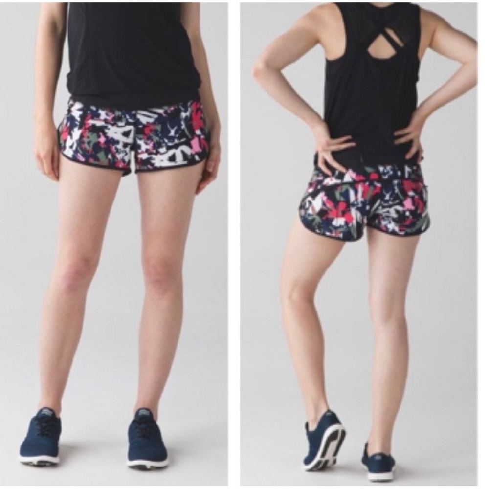 Lululemon Speed Short Pop Cut Boom Juice Multi/Black Size 8